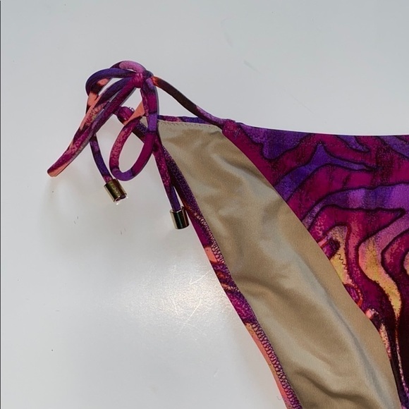 Fun Purple & Magenta Side Tie Swim Bottom Medium - Picture 3 of 7